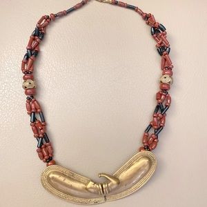 Vintage brass Tribal Necklace